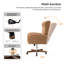Fauteuil de direction à oreilles simple en chenille Caden-2108693910