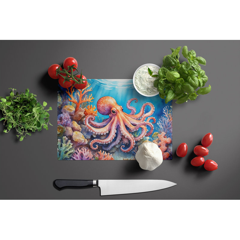 Planche à découper Octopus Parmi Corail