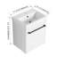 Meuble-lavabo mural 18 po avec lavabo en céramique et porte d'armoire à fermeture en douceur, pour petite salle de bain-785449790