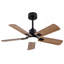 Smart 42" Indoor/Outdoor Ceiling Fan With Light, Dual Finish Black/Walnut 6-Blade, Remote  Control, Dimmable LED, 6-Speed Quiet DC Motor, Reversible