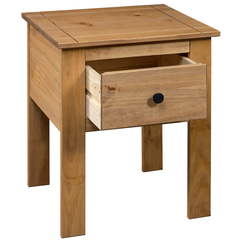 Aldeburgh 46cm W Solid Wood Bedside Table, Brown