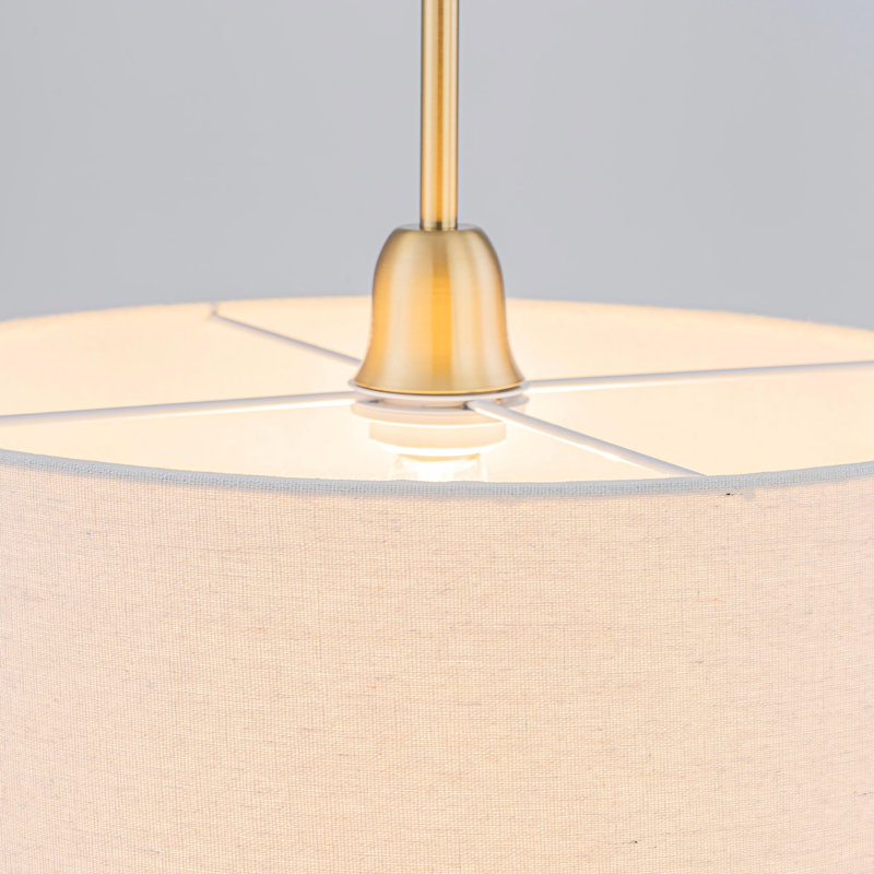Lunelle 1-Light Dimmable Pleated Drum Pendant Light