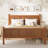 Flat Panel Bed with Headboard & Footboard,Minimalist Modern Platform Bed with Wood Grain Finish-485837483-485837484