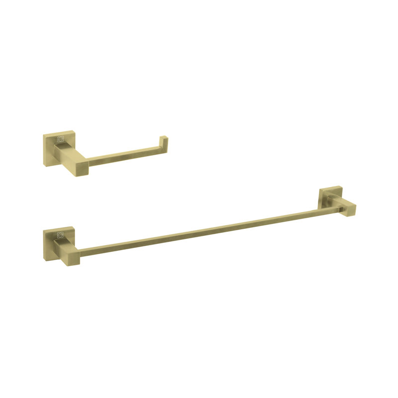 Isla 2 - Piece Bathroom Hardware Set, Brushed Gold