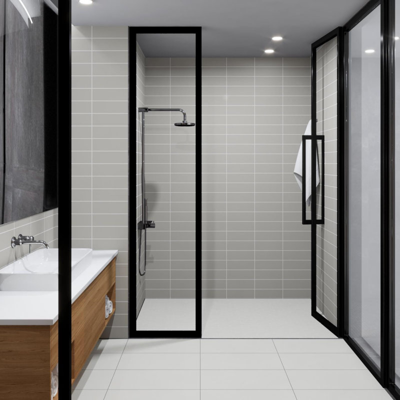 Urban Domain Satin 3" x 12" Ceramic Subway Tile, Gray