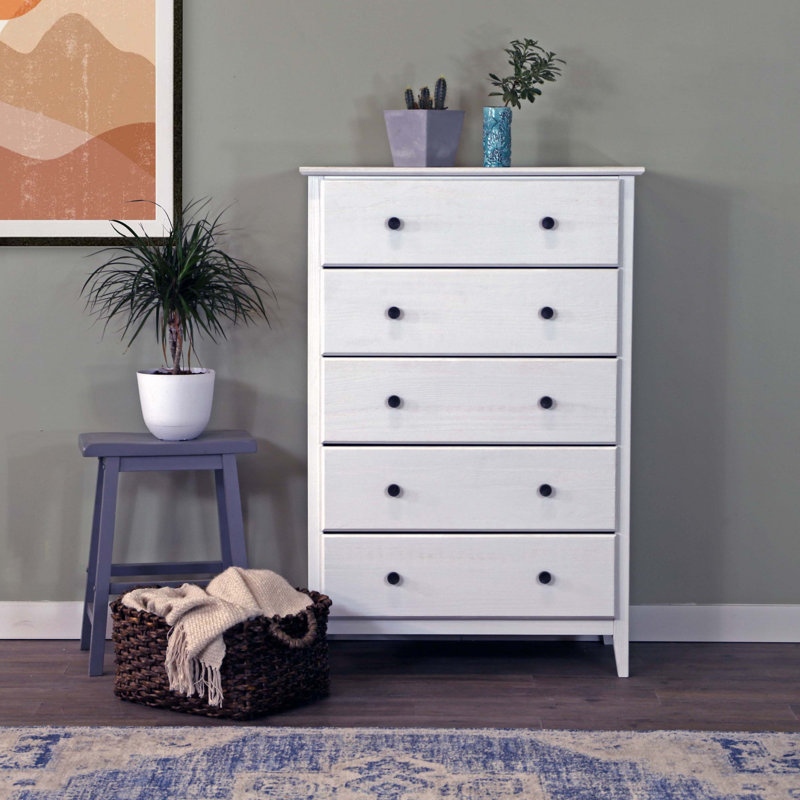 Greenport Solid Wood Piece Bedroom Set, Brushed White, Queen