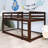 Wood Frame Twin Over Twin Size Bunk Bed With Ladder,Strengthened Slats-321203896