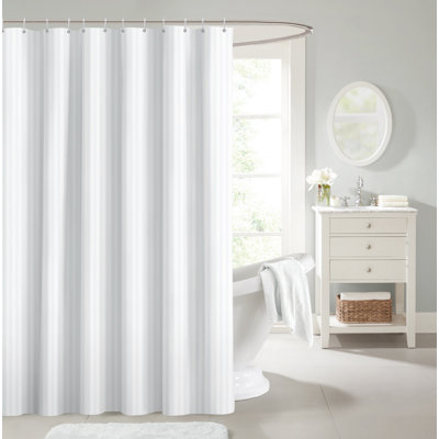 Qualik Hotel Stripe Waterproof Polyester Shower Curtain