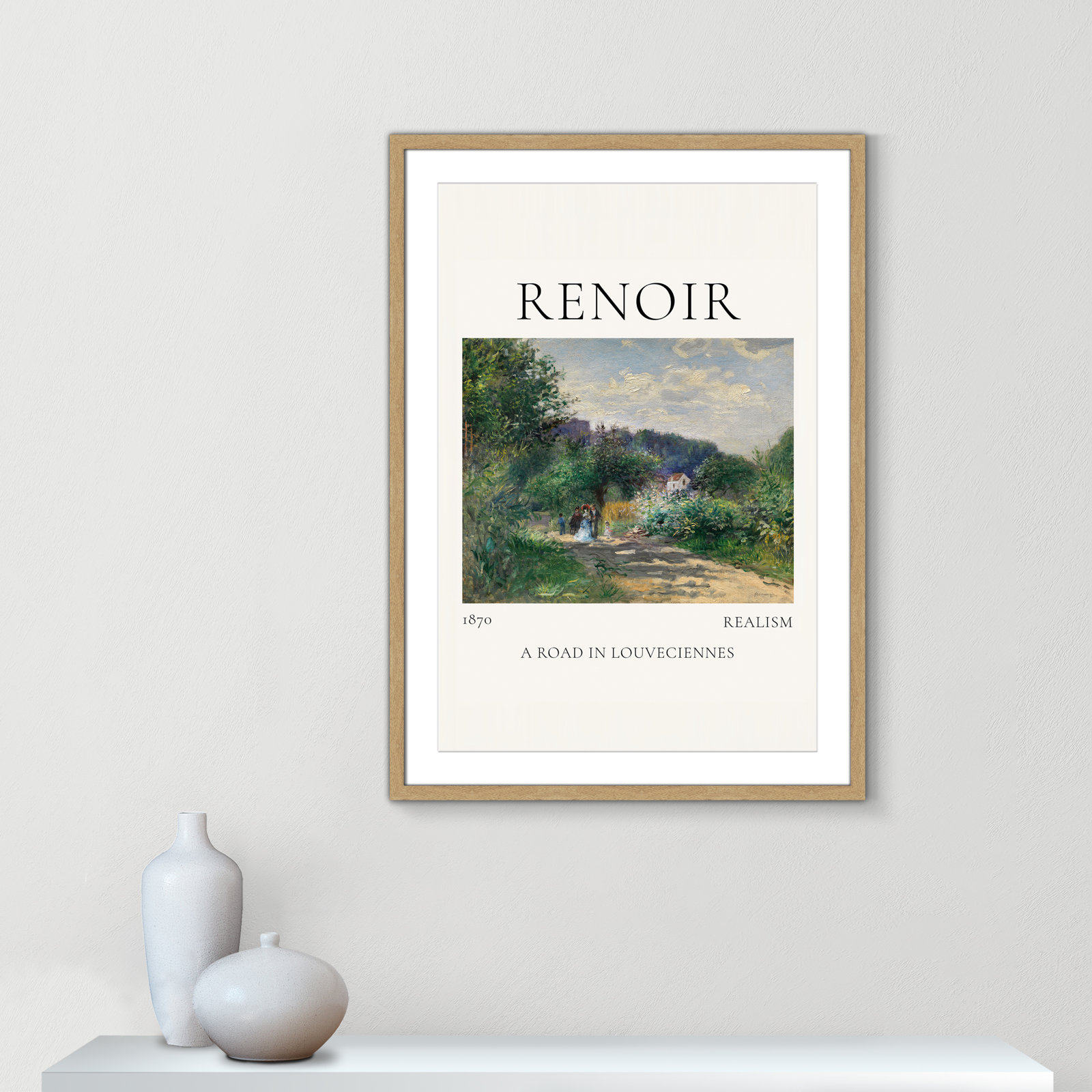 Old Masters Collection " A Road In Louveciennes " by Auguste Renoir, Yes, 35.5" H x 25.5" W x 1.25" D