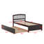 Structure de lit plateforme en bois avec lit gigogne-2048589209