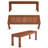 Anautica 8 - Person Wood Patio Dining Set with Rectangular Table