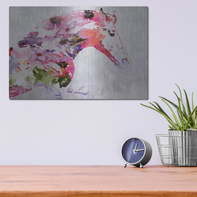 «Abstract Pink Horse» par Irena Orlov, H 12 po x l 16 po