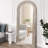 Dainah Arch Full Length Wall Mirror with Wood Frame-433491808-433491810