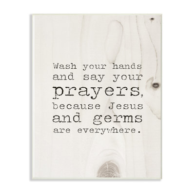 'Wash Your Hands Say Your Prayers Funny' Graphic Art Print