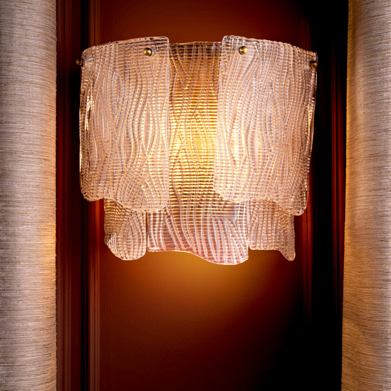 Wall Lamp Asinara Clear Textured Glass
