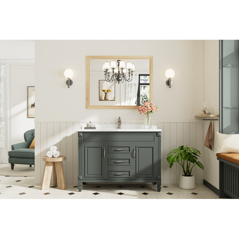 Miroirs de salle de bain modernes et contemporains en métal biseauté rectangulaire / carré avec verre trempé HD