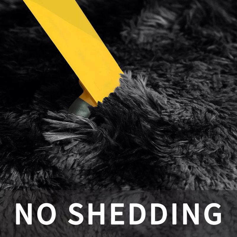 Soft Plush Shaggy Area Rug – Ultra Cozy High-Pile Fluffy Carpet for Living Room, Bedroom & Modern Home Décor, Black