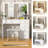 Greyden Makeup Vanity with Hidden Sliding Storage Shelves and Outlets-1540252379