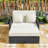 Outdoor 2-Person Recliner Chaise Lounge with Adjustable Backs, Cushions and Weatherproof Cover-2084687915-2084687917