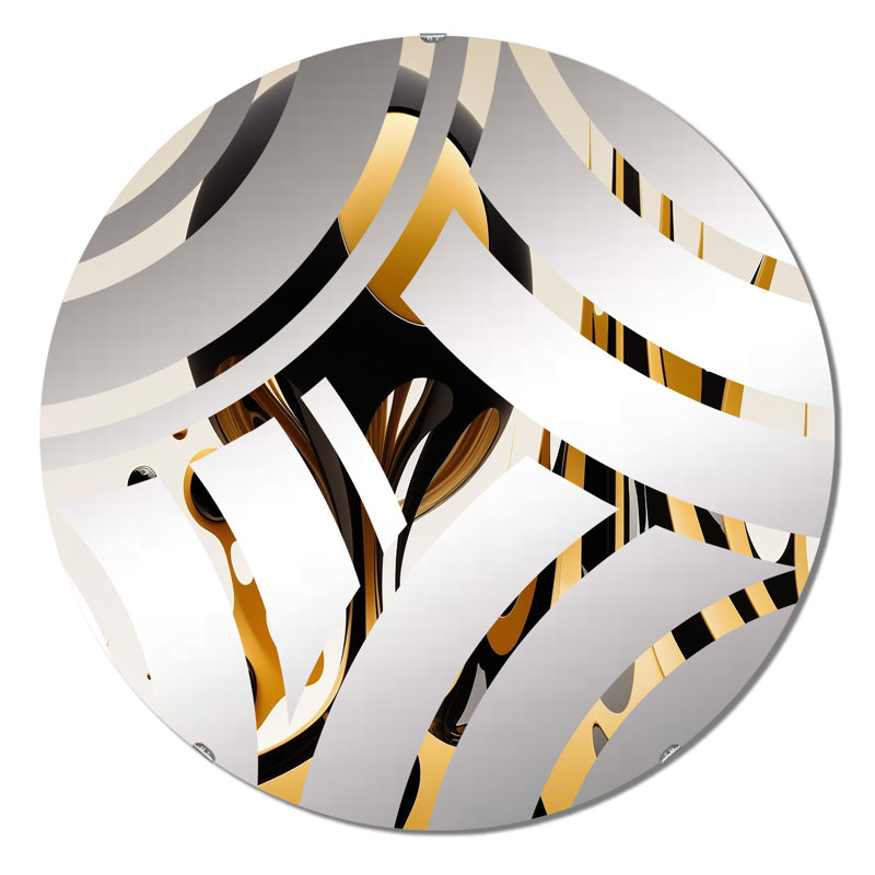 Bonadelle - Miroir décoratif Center Wave, 31,4 po x 31,4 po