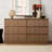 Dejesus 6-Drawer Dresser 47"W Double Dresser With Waveform Fluted Panel