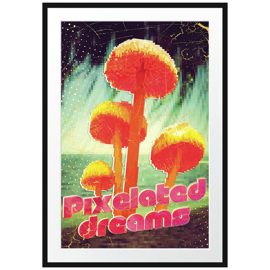 Gerahmtes Poster Pixelated Dreams