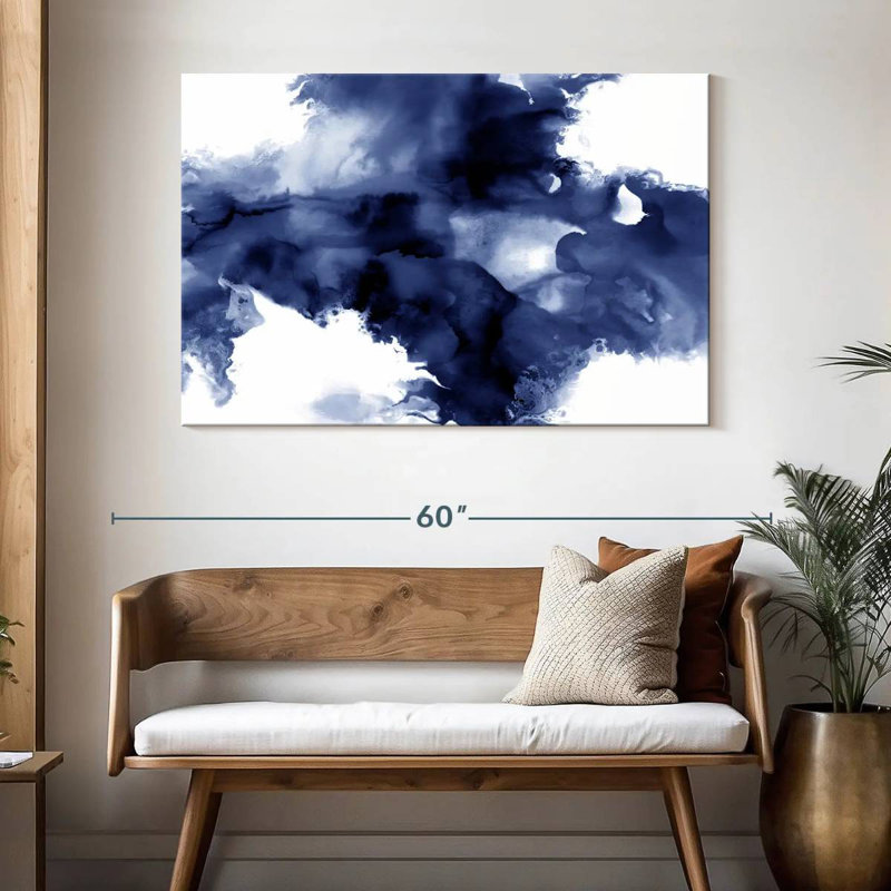 Avery Derive In Indigo I, H 32 po x l 48 po