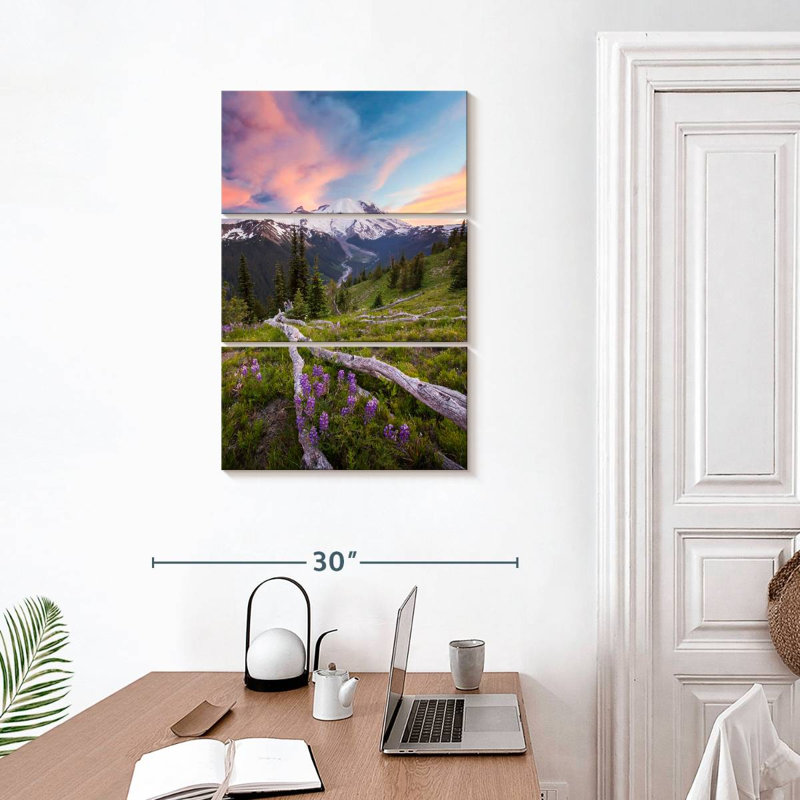Fleurs de lavande Alvord Mount Rainier, H 32 po x l 20 po