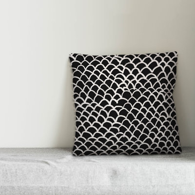  Drawn Scales Throw Pillow