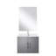 Ensemble de meuble-lavabo simple gris foncé l 24 po x P 22 po, comptoir en marbre de culture, miroir 18 po et robinet
