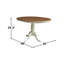 Ensemble de salle à manger extensible en bois massif Echols-1816931039-1816931036