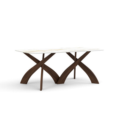 Entwine - Table rectangulaire en verre