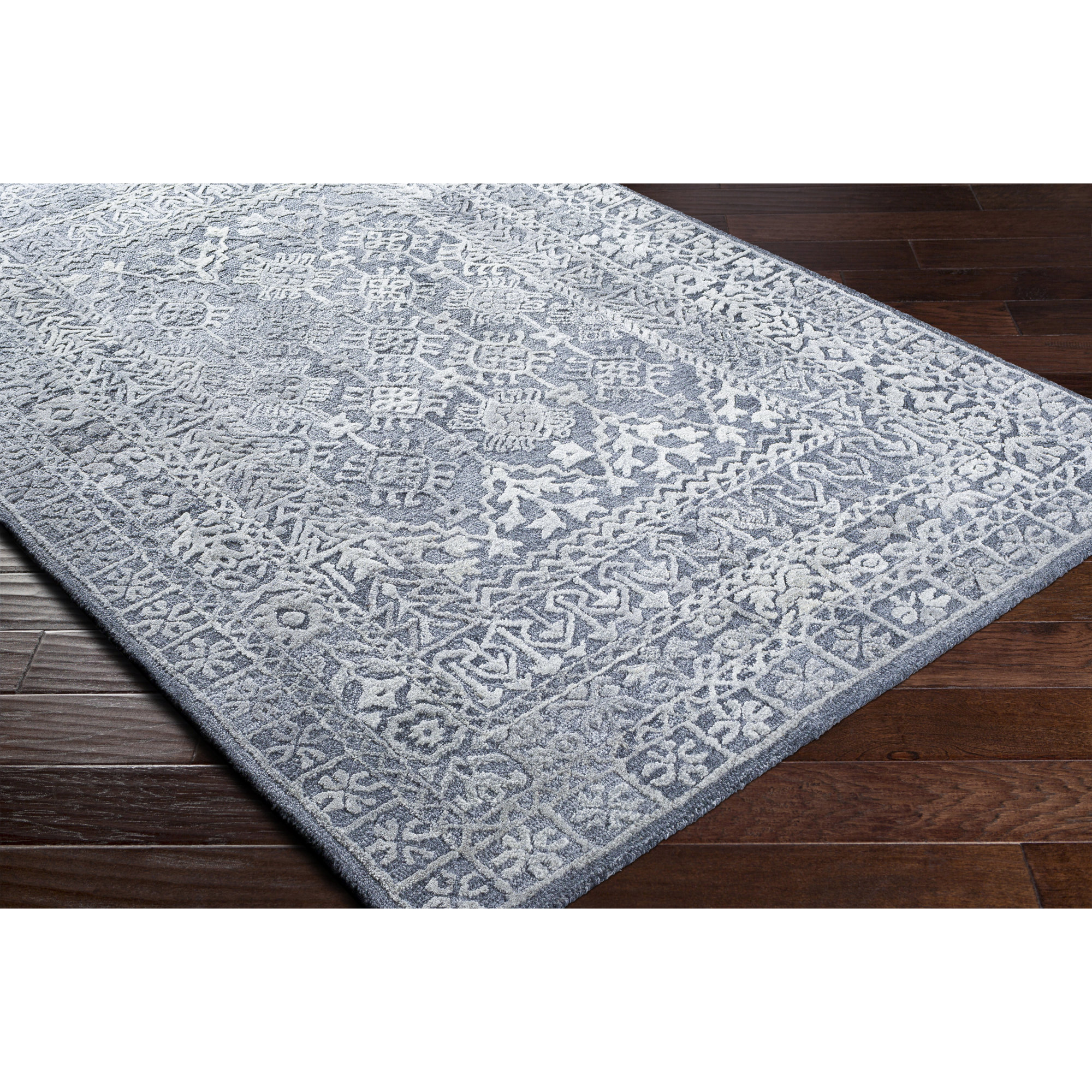 Norristown Gray Indoor/Outdoor Rug, Rectangle 2' x 3'
