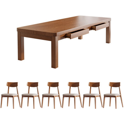 6 - Person Solid Wood Top Four Leg Dining Set