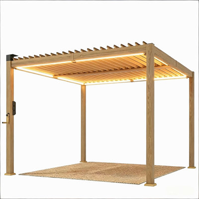 Pergola d'extérieur, pergola à persiennes, pergola de patio (pergola seulement)