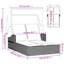Double méridienne vidaXL avec auvent et coussins-99049268