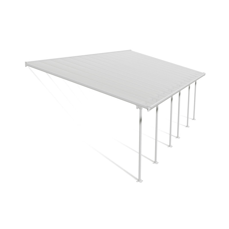 Palram Feria Patio Awning, White, 3 m H x 8.5 m B x 3.87 m T