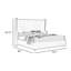 Ino Queen Size Bed W Wingback Headboard, Grey Fabric Upholstery-117559763-117559764