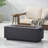 40" Outdoor 40,000 BTU Rectangular MgO Concrete Propane Fire Pit, Light Grey (Tank Cover not Included)-1634758360