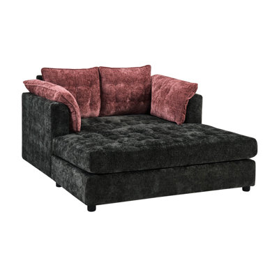 54.7"W Oversized Tufted Chenille Upholstered Chaise Lounge