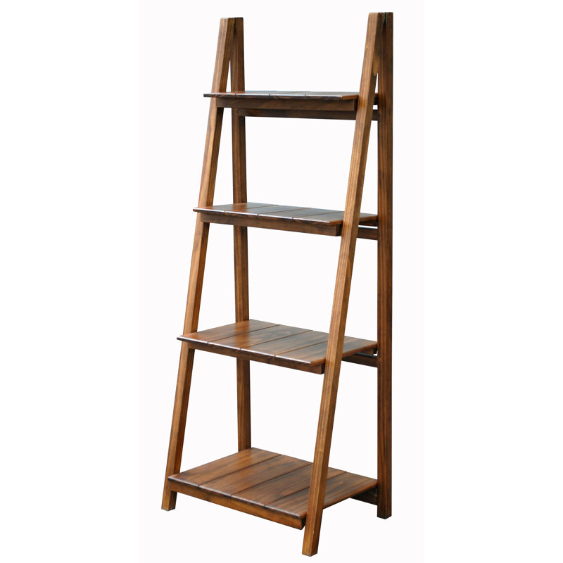 Aramis Ladder Bookcase, Warm Brown