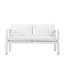 Ensemble repas et salon d'extérieur 17 pièces Aynura - Mobilier de patio en aluminium thermolaqué avec table de salle à manger, chaises empilables, ensemble de canapé et chaises longues inclinables - Blanc