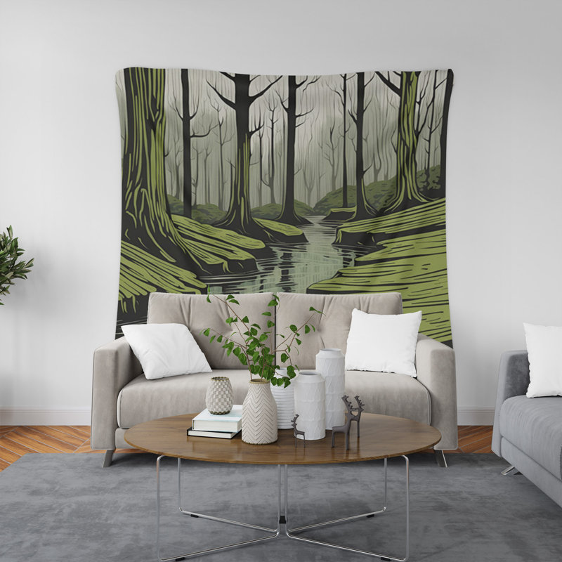 Tapisserie murale, H 80 po x l 68 po x P 0,8 po