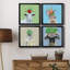«Playful Nature», ensemble de 4 cadres photo sur toile-1186683862-1186683819