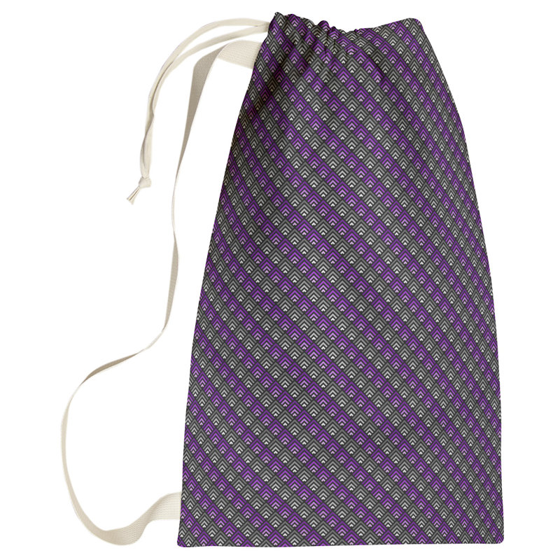 Kitterman Fabric Laundry Bag with Handles, Large (76.5" H x 29.5" W x 1.5" D), Purple