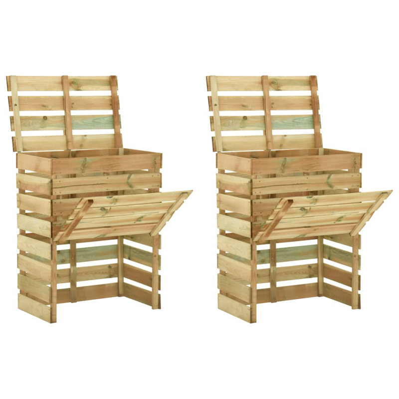 Tiskilwa Wood Stationary Composter with Latching Lid