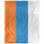 Rouge orangé / bleu / blanc