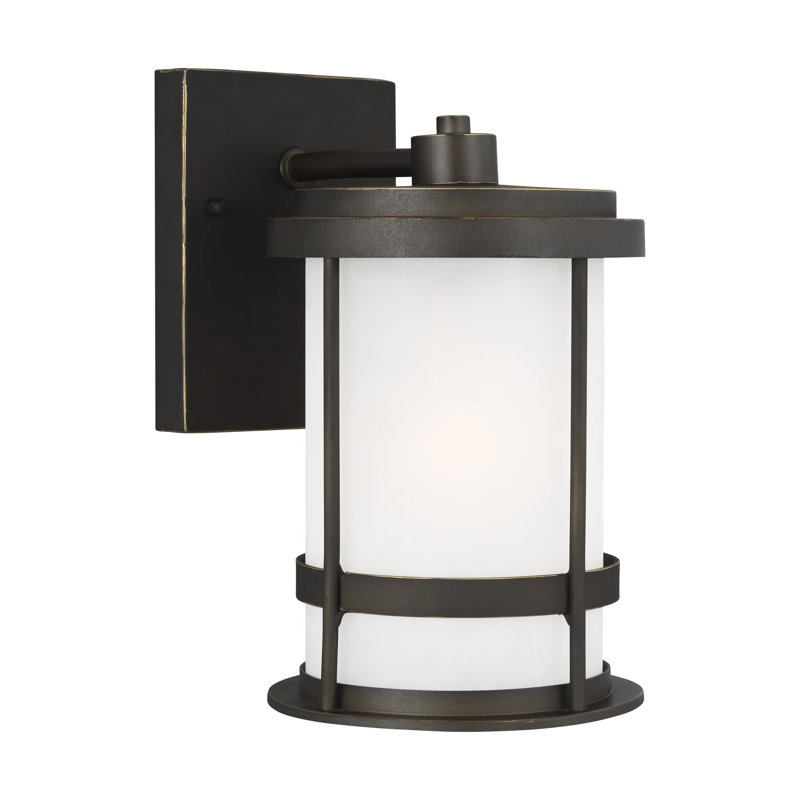 Petite lanterne murale d'extérieur Wilburn , Bronze antique, H 10,25 po x l 6 po x P 6 po, 60 W