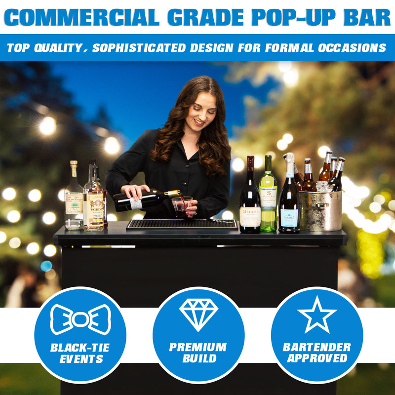 Bar portable Gopong Gobar Pro de qualité commerciale - assemblé 45 po x 18 po x 38 po