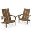 Ensemble de 2 chaises Adirondack pliables en PEHD avec support pour téléphone portable Maillet (ensemble de 2)-123349697-133403031